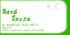 mark rosta business card